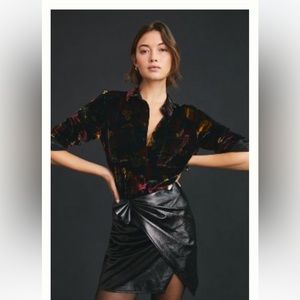 Anthropologie velvet top